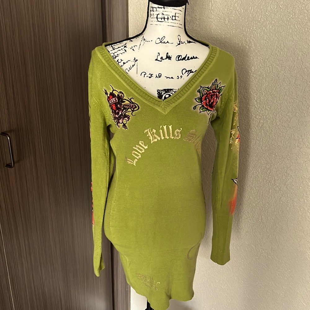 Ed Hardy sweater tunic